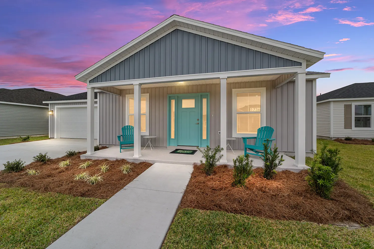 cottage-hidden-cove-exterior-front-sunset